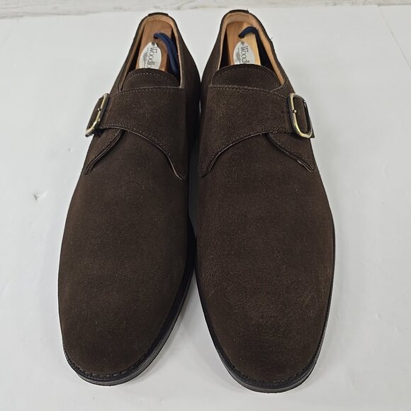 $495 RIDER BOOT CO. By CORTINA DARK BROWN SUEDE MONKS SHOES MEN\'S SIZE 10 *VGC*. main image 5